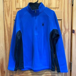 Men’s Spyder 1/4 zip jacket, large